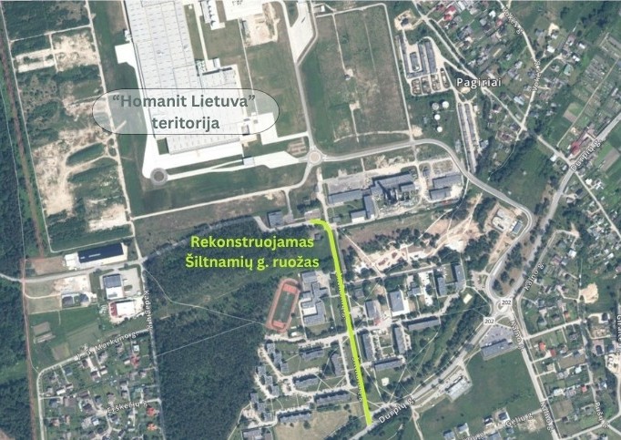 „HOMANIT LIETUVA“ INVESTUOJA Į ŠILTNAMIŲ GATVĖS REKONSTRUKCIJĄ PAGIRIUOSE